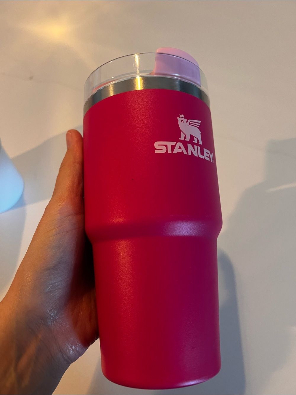 Stanley White Tumbler with Red Accent - Picture 11 of 16